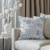 Toile de Jouy Blue Floral クッション