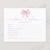 Toile de Jouy Bow advice and wishes bridal card (正面)