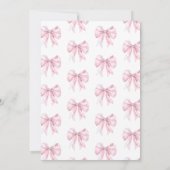 Toile de Jouy Bridal shower French Pink Bow Paris 招待状 (裏面)