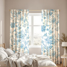 Toile-de-jouy Chinoiseries Blue Floral Pattern