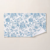 Toile-de-jouy Chinoiseries Blue Floral Pattern バスタオルセット (ハンドタオル)