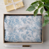 Toile-de-jouy Chinoiseries Blue Floral Pattern 薄葉紙 (ギフト)