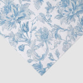 Toile-de-jouy Chinoiseries Blue Floral Pattern 薄葉紙 (詳細)
