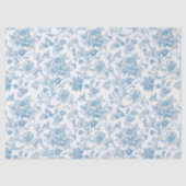 Toile-de-jouy Chinoiseries Blue Floral Pattern 薄葉紙 (正面)