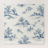 Toile de Jouy Countryside Seamless Pattern ジグソーパズル (縦)