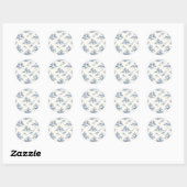 Toile de Jouy Countryside Seamless Pattern ラウンドシール (シート)