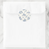 Toile de Jouy Countryside Seamless Pattern ラウンドシール (バッグ)