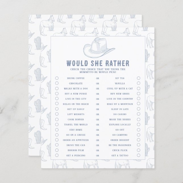 Toile De Jouy Cowboy – 彼女はむしろ (正面/裏面)