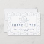 Toile De Jouy Cowboy Baby Showerありがとう サンキューカード (正面)