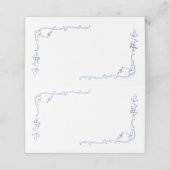 Toile de jouy elegant frame wedding プレイスカード (外部開封)