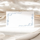Toile de jouy elegant frame wedding プレイスカード