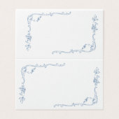 Toile de jouy elegant frame wedding place cards (外部フラット)