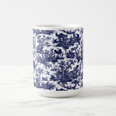 Toile de Jouy Four Parts Of The World blue pattern コーヒーマグカップ (中央)
