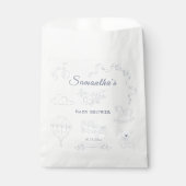 Toile de Jouy Nursery Baby Shower フェイバーバッグ (正面)