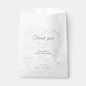 Toile de Jouy Nursery Baby Shower Thank you フェイバーバッグ (正面)
