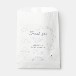 Toile de Jouy Nursery Baby Shower Thank you フェイバーバッグ