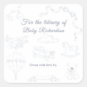 Toile de Jouy Nursery For the library of スクエアシール (正面)