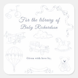 Toile de Jouy Nursery For the library of スクエアシール