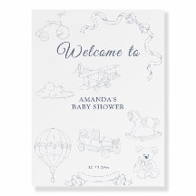 Toile de Jouy Nursery Welcome Baby Shower