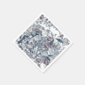 Toile-De-Jouy Pattern Wedding  スタンダードカクテルナプキン (角)