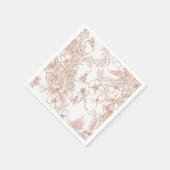 Toile-De-Jouy Pattern Wedding  スタンダードカクテルナプキン (角)