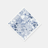 Toile-De-Jouy Pattern Wedding  スタンダードカクテルナプキン (角)