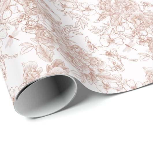 Toile-De-Jouy Pattern Wedding  ラッピングペーパー (ロールコーナー)