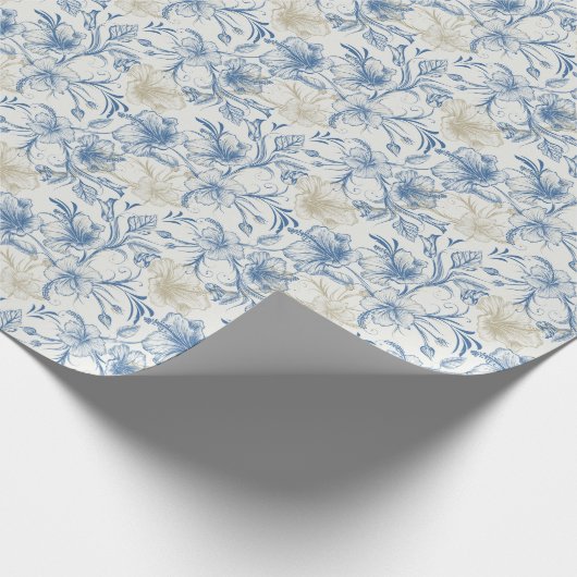 Toile-De-Jouy Pattern Wedding  ラッピングペーパー (角)