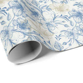Toile-De-Jouy Pattern Wedding  ラッピングペーパー