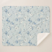 Toile De Jouy Peonies シェルパブランケット (正面(横))