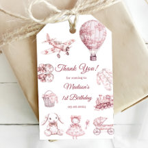 Toile De Jouy Pink Birthday Party 