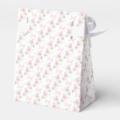 Toile De Jouy Pink Bow Girl Baby Shower フェイバーボックス (裏面サイド)