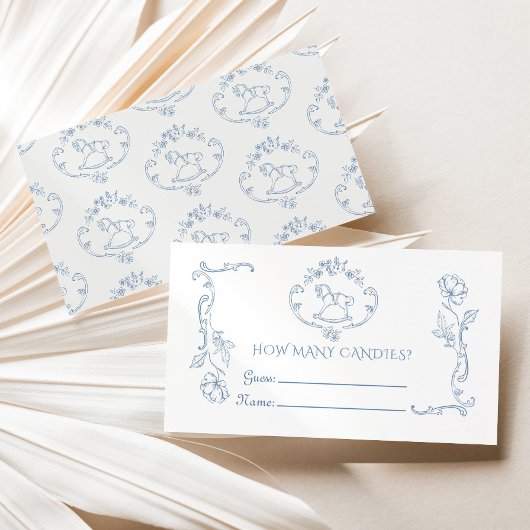 Toile de jouy Rockhorseキャンディーの数 エンクロージャーカード