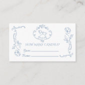 Toile de jouy Rockhorseキャンディーの数 エンクロージャーカード (正面)