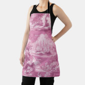 Toile de Jouy rose エプロン (インサイチュ)