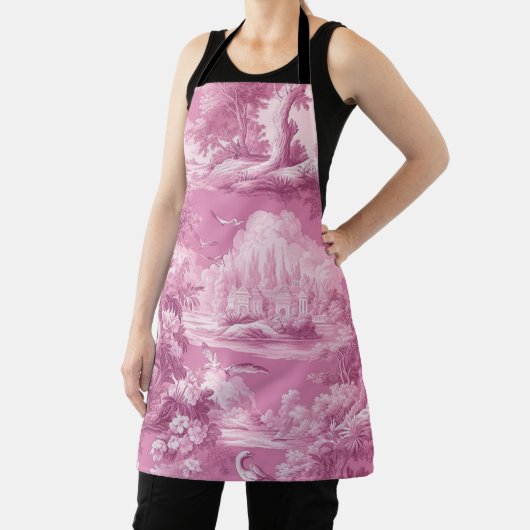 Toile de Jouy rose エプロン (インサイチュ)