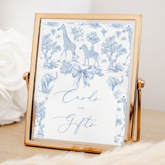 Toile de Jouy Safariカードフランスのとギフト ポスター