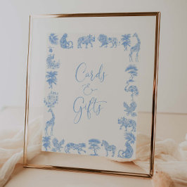 Toile De Jouy Safariベビーシャワーカードとギフト ポスター