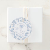 Toile de Jouy Safari animalsベビーシャワー感謝していユーザ フェイバータグ (インサイチュ)