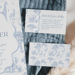 Toile De Jouy Safari Baby Shower Books for Baby 名刺