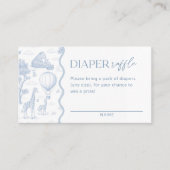 Toile De Jouy Safari Baby Shower Diaper Raffle 名刺 (正面)