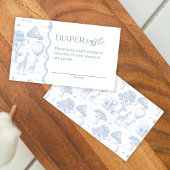 Toile De Jouy Safari Baby Shower Diaper Raffle 名刺