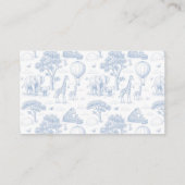 Toile De Jouy Safari Baby Shower Registry Card 名刺 (裏面)