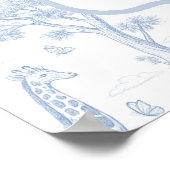 Toile De Jouy Safari Baby Shower Welcome Poster ポスター (角)