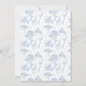 Toile De Jouy Safari Blue Boy Baby Shower 招待状 (裏面)