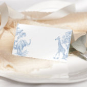 Toile de jouy Safari minimalist place cards