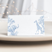 Toile de jouy Safari minimalist place cards
