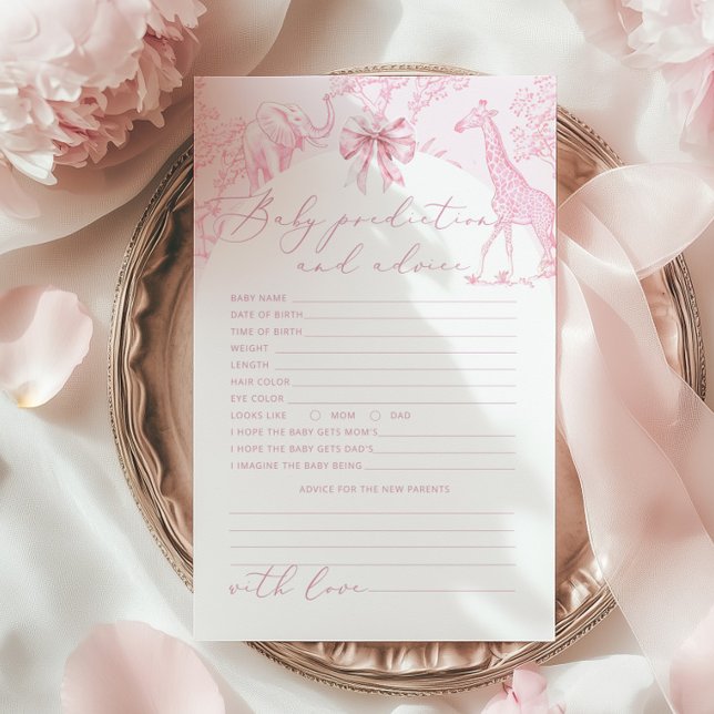 Toile de Jouy Safari Predictions and advice card (クリエイターアップロード済み)