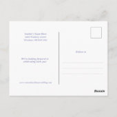 Toile de jouy Save the Date Post Card ポストカード (裏面)