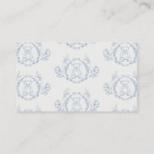 Toile de jouy teddy bearヴィンテージブックスベビー エンクロージャーカード (裏面)